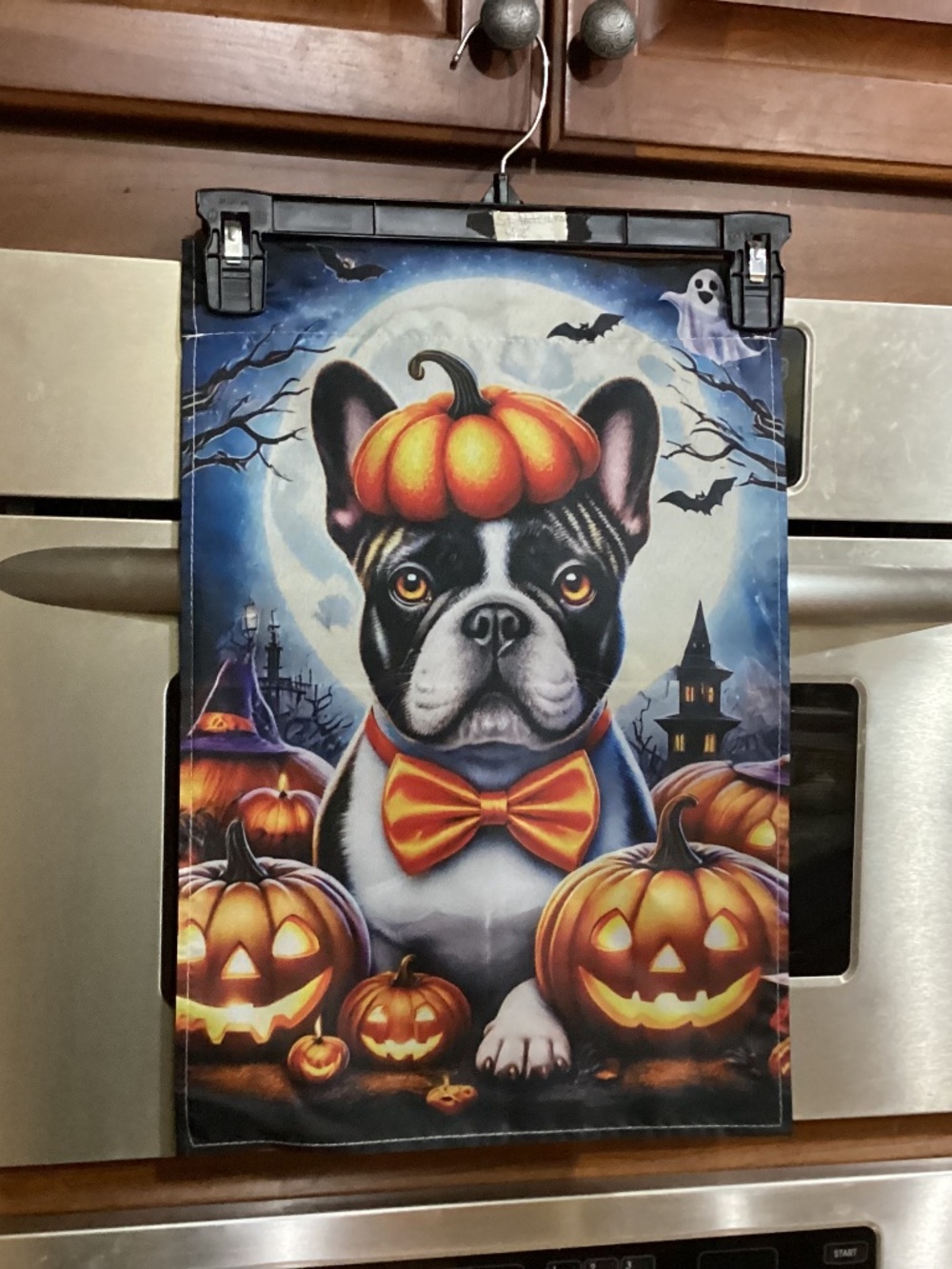 NEW Boston Terrier Double Sided Garden Flag, Halloween, pumpkins